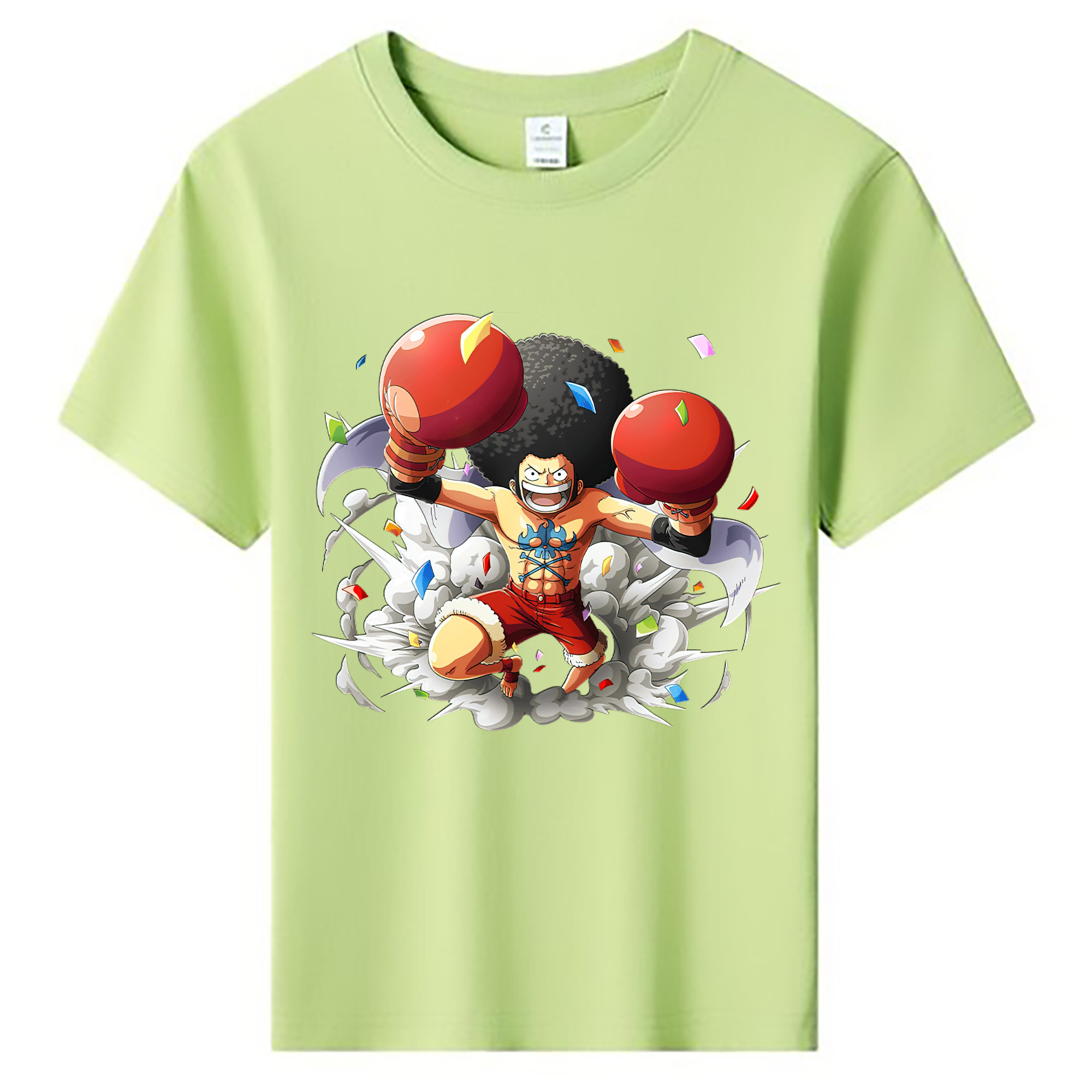 ワンピース モンキー・D・ルフィ ONE PIECE Monkey D. Luffy 綿100％キッズTシャツ（フロントプリント）